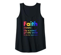 Mujer Faith Like A Normal Girl Only Cooler Queen Nombre Camiseta sin Mangas