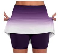 Mujer Falda Deportiva con Pantalones Cortos Interiores Transpirable 2 en 1 Faldas con Bolsillo Faldas Atléticas Que Cambian de Color Estilo Casual