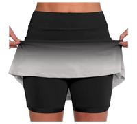 Mujer Falda Deportiva con Pantalones Cortos Interiores Transpirable 2 en 1 Faldas con Bolsillo Faldas Atléticas Que Cambian de Color Estilo Casual