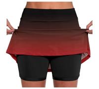 Mujer Falda Deportiva con Pantalones Cortos Interiores Transpirable 2 en 1 Faldas con Bolsillo Faldas Atléticas Que Cambian de Color Estilo Casual