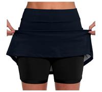 Mujer Falda Deportiva con Pantalones Cortos Interiores Transpirable 2 en 1 Faldas con Bolsillo para Correr Yoga Fitness Ciclismo Ejercicio Casual