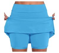 Mujer Falda Deportiva con Pantalones Cortos Interiores Transpirable 2 en 1 Faldas con Bolsillo para Correr Yoga Fitness Ciclismo Ejercicio Casual