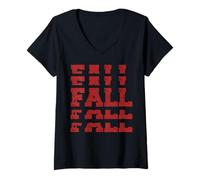 Mujer Fall Grateful Thanksgiving Matching Family Love Camiseta Cuello V