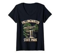 Mujer Fallingwater State Park Florida EE. UU Camiseta Cuello V