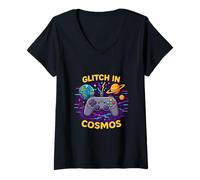 Mujer Fallo en el Control de Juegos Cosmos Camiseta Cuello V