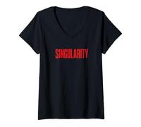 Mujer Fallo Singularidad Inteligencia Artificial Futurista Camiseta Cuello V