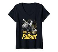 Mujer Fallout Lucy Do Unto Others Baseball Bat Gamer TV Show Camiseta Cuello V
