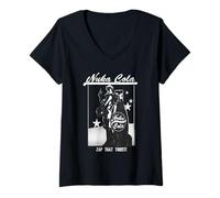 Mujer Fallout Video Game Zap That Thirst Nuka Cola Girl Retro Camiseta Cuello V