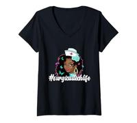 Mujer Familia Feliz Navidad Lo más probable es que se quede en Camiseta Cuello V