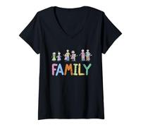 Mujer Familia LGBTQ Igualdad Matrimonio Gay Lesbianas Madres Padres Camiseta Cuello V