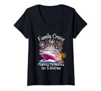 Mujer Family Cruise 2025 Making Memories For Lifetime Cruise Squad Camiseta Cuello V