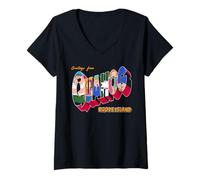 Mujer Family Guy Greetings from Quahog Tourist Souvenir Cartoon Camiseta Cuello V