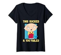 Mujer Family Guy Stewie This Sucked & You Failed Funny Cartoon Camiseta Cuello V