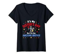 Mujer Family It's My Sister's Day But I'm The Awesome Brother Camiseta Cuello V
