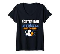 Mujer Family Parenting Foster Dad Like A Normal Dad Only Cooler Camiseta Cuello V