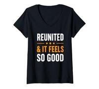 Mujer Family Reunion Together Again Reunited and It Feels So Good Camiseta Cuello V