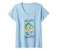Mujer Family Vacation 2025 - Family & Couples Summer Vacation Trip Camiseta Cuello V