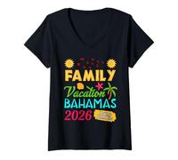 Mujer Family Vacation 2026 Bahamas Travel Trip Bahamas Vacay Camiseta Cuello V