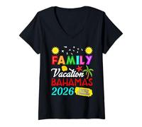 Mujer Family Vacation 2026 Bahamas Travel Trip Bahamas Vacay Camiseta Cuello V