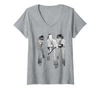 Mujer Fans del Heavy Metal Volando V a Finales de la década de 1970 por Virginia Turbett Camiseta Cuello V