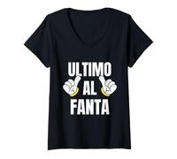 Mujer Fantacalcio Idea Regalo Ultimo Classifica Fanta Ironica Camiseta Cuello V
