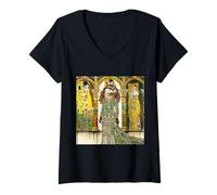 Mujer Fantasía Nutria Art Deco Camiseta Cuello V
