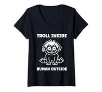 Mujer Fantasy Creature Monster Funny Quote Troll Camiseta Cuello V