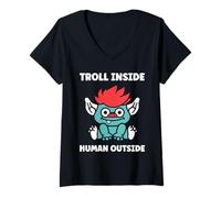Mujer Fantasy Creature Monster Funny Quote Troll Camiseta Cuello V