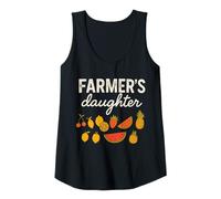 Mujer Farmer's Daughter Cute Fruit Graphic Country Girls & Women Camiseta sin Mangas