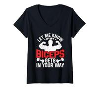 Mujer Fatemi Sapere Se Il Mio Bicipite Vi Intralcia Bíceps Rizo Camiseta Cuello V