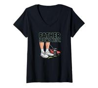 Mujer Father Mows Best Funny Dad Joke Lawn Care Tees And more Camiseta Cuello V