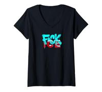 Mujer Fck ICE Anti-ICE Derechos de Inmigración Camiseta Cuello V
