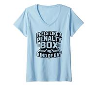 Mujer Feels Like A Penalty Box Kind of Day Camiseta Cuello V