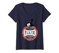 Mujer Felix The Cat All Stars Americana Baseball Camiseta Cuello V