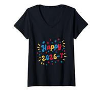 Mujer Feliz año Nuevo Divertido 2026 67 Six Seven 2026-7 Gen Z Slang Camiseta Cuello V