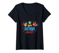 Mujer Feliz Cumpleaños Mary Camiseta Cuello V