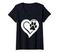 Mujer Feliz Día de la Madre A La Mejor Mamá Perro Gracias Por Amar Camiseta Cuello V