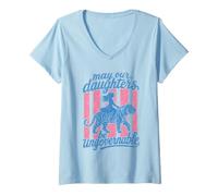 Mujer Feminista Que Nuestras Hijas Sean ingobernables Camiseta Cuello V