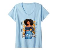 Mujer Fenotipo Belleza ADN Afrocéntrico Resiliencia Genética Camiseta Cuello V