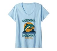 Mujer Fernando de Noronha Brasil Atardecer Camiseta Cuello V