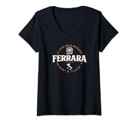 Mujer Ferrara Italia Coordenadas 2C Camiseta Cuello V