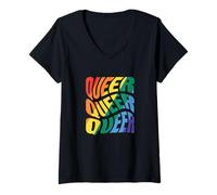Mujer Festival del Orgullo Gay Queer Queer LGBTQ Camiseta Cuello V