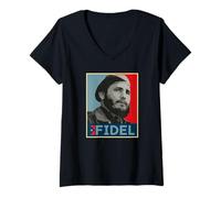 Mujer Fidel Castro Camiseta Cuello V