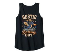 Mujer Fiesta de cumpleaños de Bestie of The Birthday Boy Dragon Camiseta sin Mangas