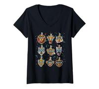 Mujer Fiesta de Cumpleaños Día del Zoo Safari Vida Salvaje Jungla Camiseta Cuello V