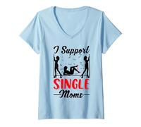 Mujer Fiesta Ofensiva del Club de Striptease grosera - Apoyo a Las Madres solteras Camiseta Cuello V