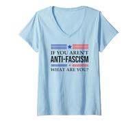 Mujer Fight Fascism Resist If You Aren't Anti-Fascism What Are You Camiseta Cuello V