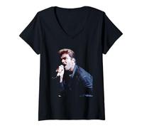 Mujer Figura paterna de George Michael Faith World Tour, Londres 1988 Camiseta Cuello V