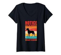 Mujer Fíjate si a mi Perro no le Gustas, Probablemente Tampoco lo haré Camiseta Cuello V