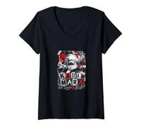 Mujer Filosofía del Socialismo Comunista de Karl Marx Camiseta Cuello V